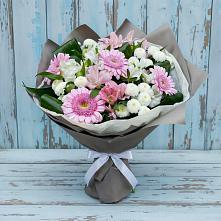 Букет цветов из:  Герберы, Альстромерии и Хризантемы в Черемшан