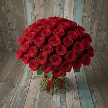 Букет 55 Красных роз Фридом #REPLACE_PRED# Черемшан