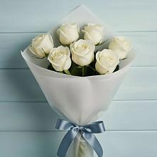 Букет 7 Белых роз Эдлесс Лав #REPLACE_PRED# Черемшан