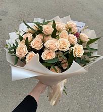 Букет Кремовые розы Латте в Черемшан