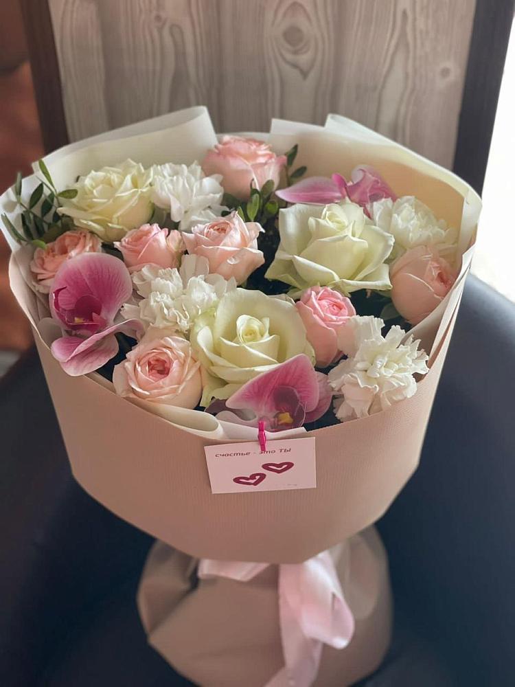 Букет цветов из: Орхидеи, Розы и Гвоздики в Черемшан