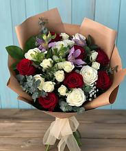 Букет цветов из:  Розы и Альстромерии в Черемшан