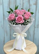Букет цветов из:  Розы #REPLACE_PRED# Черемшан