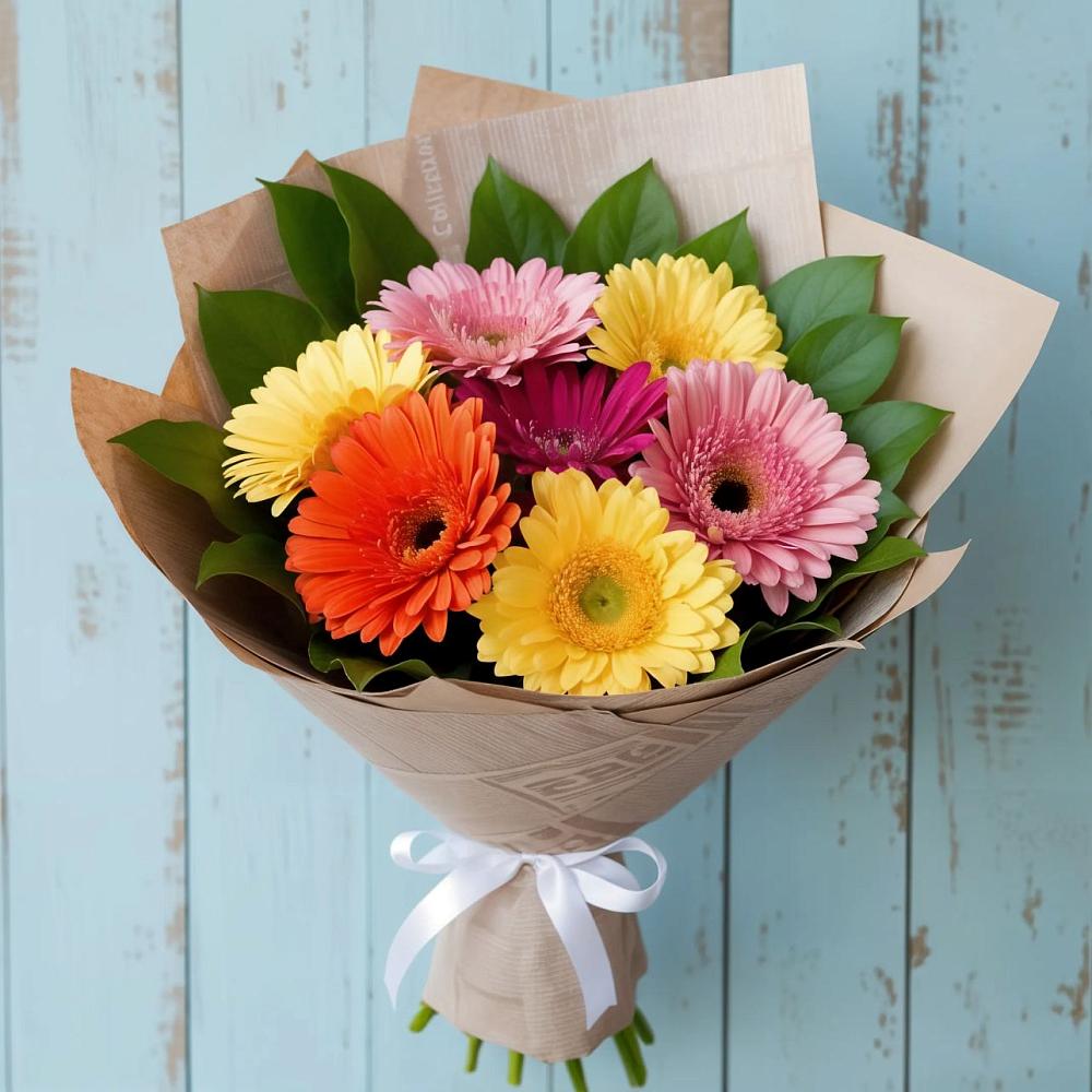 Букет цветов из: Герберы в Черемшан