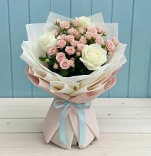 Букет цветов из:  Розы #REPLACE_PRED# Черемшан