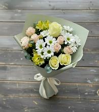 Букет цветов из:  Альстромерии, Розы и Хризантемы в Черемшан