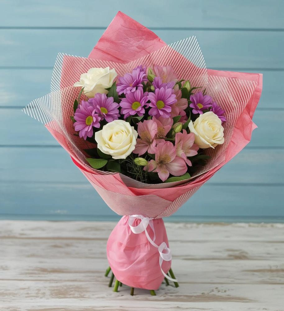 Букет цветов из: Герберы в Черемшан