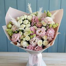 Букет цветов из:  Альстромерии и Розы в Черемшан