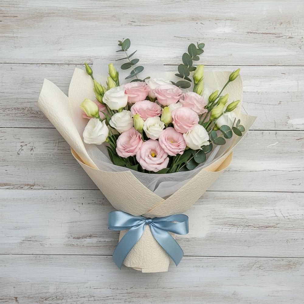 Букет цветов из: Лизиантусы в Черемшан